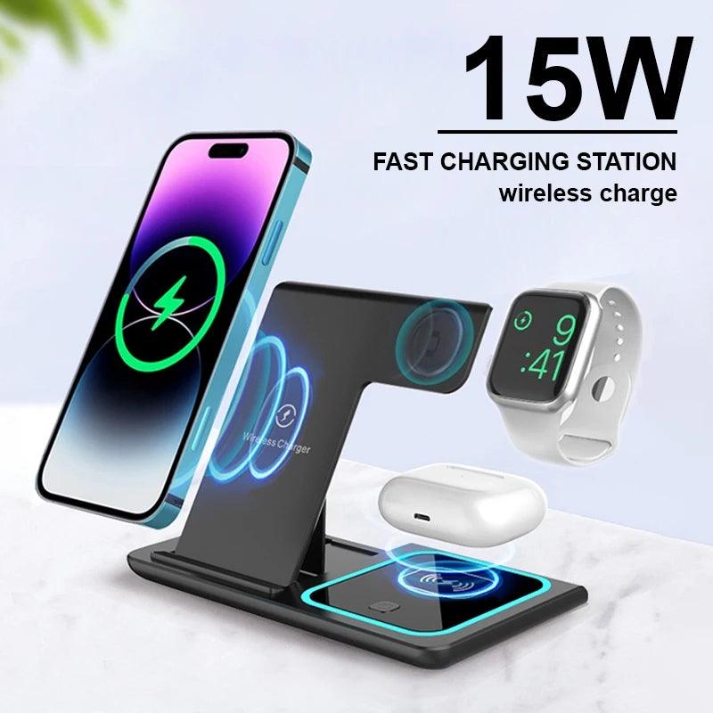 15W Table Foldable Portable Stand Qi Fast Charging - Featest buy your product online 