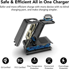 3 in 1 Wireless Charging Station with Clock - Featest buy your product online 